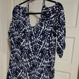 Cato Navy and White Mini Dress